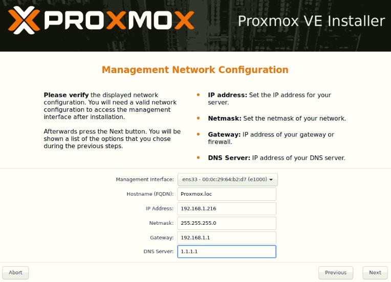Proxmox06 network